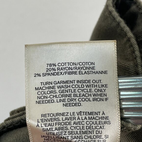 NEW $69 Express Womens 6 Cropped Straight High Rise Stretch Utility Pants - Picture 8 of 11